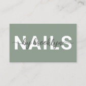 セージモダンタイポグラフィネイルアーティスト 名刺 (正面)
