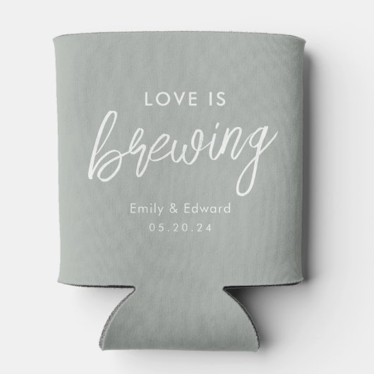 セージモダンラブイズブルーイング結婚式の引き出物 缶クーラー (裏面)