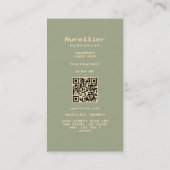 セージモダン心理学者トークセラピスト金ゴールド 名刺 (裏面)