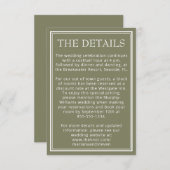 セージモダン縁どミミラ結婚リスト エンクロージャーカード (正面/裏面)