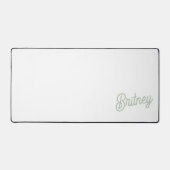 セージモダン・グパーソナライズされたリーン・モノグラムと名前 デスクマット (正面)