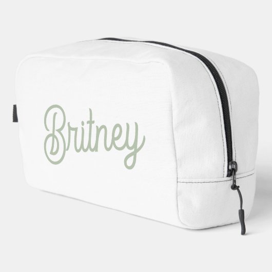 セージモダン・グパーソナライズされたリーン・モノグラムと名前 ドップキット (右コーナー)