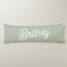 セージモダン・グパーソナライズされたリーン・モノグラムと名前 ボディピロー