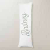 セージモダン・グパーソナライズされたリーン・モノグラムと名前 ボディピロー (正面縦)