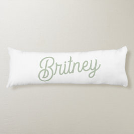 セージモダン・グパーソナライズされたリーン・モノグラムと名前 ボディピロー