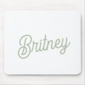 セージモダン・グパーソナライズされたリーン・モノグラムと名前 マウスパッド (正面)
