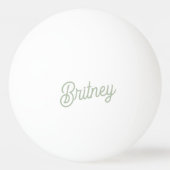 セージモダン・グパーソナライズされたリーン・モノグラムと名前 卓球ボール (裏面)