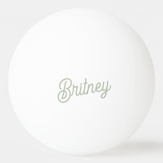 セージモダン・グパーソナライズされたリーン・モノグラムと名前 卓球ボール (裏面)