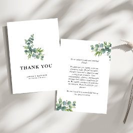 セージユーカリプトゥスウッドラ結婚ンド サンキューカード