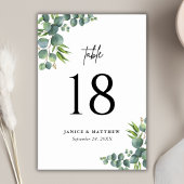 セージユーカリプトゥスウッドラ結婚ンド テーブルナンバー