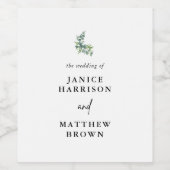 セージユーカリプトゥスウッドラ結婚ンド ワインラベル (シングルラベル)