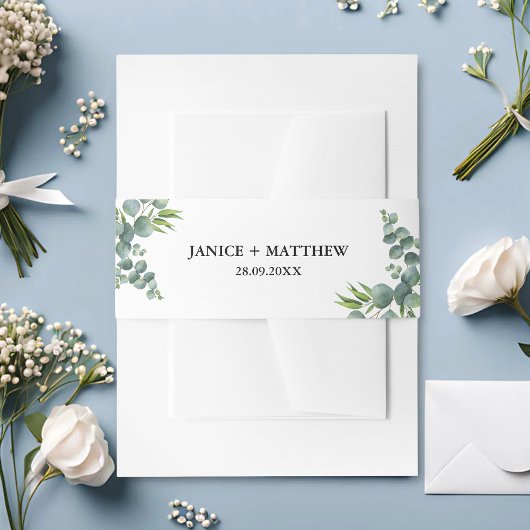 セージユーカリプトゥスウッドラ結婚ンド 招待状ベリーバンド