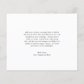 セージユーカリプトゥス結婚バジェットサンキューカード (裏面)