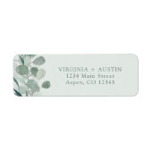 セージユーカリ差出人住所ラベル ラベル (正面)