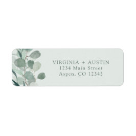 セージユーカリ差出人住所ラベル ラベル