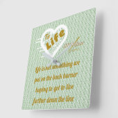 セージライフウォールクロックby詩人アディエラAkoo スクエア壁時計 (傾斜)