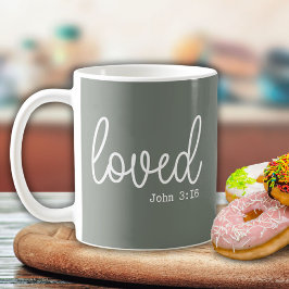 セージラブフェイスミニマル引用文 コーヒーマグカップ