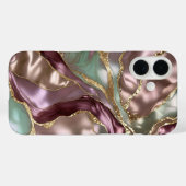 セージローズゴールド大理石スマホケース 高級 Case-Mate iPhoneケース (裏面 (横))