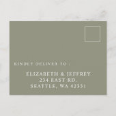 セージワイルドフラワーズウッドランドガーデンフローラRSVP ポストカード (裏面)