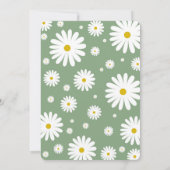 セージワイルドフラワーデイジーガール誕生日招待状 招待状 (裏面)