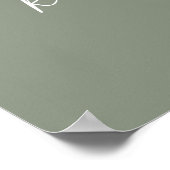 セージワンデイリハーサル遠くにディナーウェルカムサイン ポスター (角)