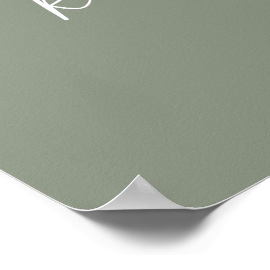 セージワンデイリハーサル遠くにディナーウェルカムサイン ポスター (角)