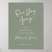 セージワンデイリハーサル遠くにディナーウェルカムサイン ポスター (正面)