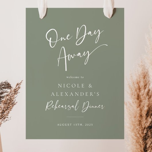 セージワンデイリハーサル遠くにディナーウェルカムサイン ポスター