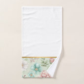 セージヴィンテージフローラ金ゴールドバスルーム用タオルセット バスタオルセット (ハンドタオル)