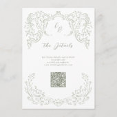 セージヴィンテージフローリッシュモ結婚ノグラム詳細 エンクロージャーカード (正面)