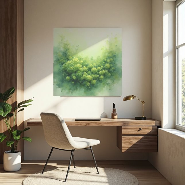 セージヴェイルモス メタルプリント (Sleek Moss Metal Print. Luminous modern statement art.)