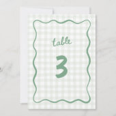 セージ予測できなグリーンギンガム 招待状 (正面)