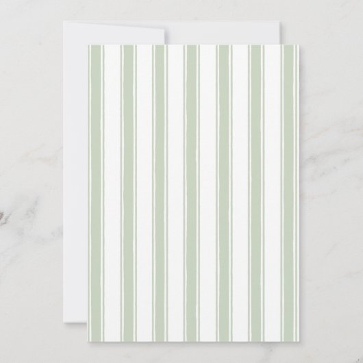 セージ予測できなグリーンピックボールブライダルシャワー 招待状 (裏面)