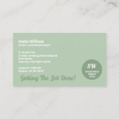 セージ公証人ローン署名代理人の書道 名刺 (裏面)