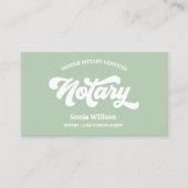 セージ公証人ローン署名代理人の書道 名刺 (正面)