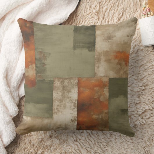 セージ動揺してグリーンオレンジファームハモダンウス クッション (ブランケット)