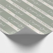 セージ名パーソナライズされたおめでとうグラード ラッピングペーパー (角)