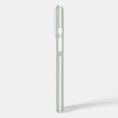 セージ名門私立校風のグリーンストライプモノグラムかわいらしiPhone 16 Case-Mate iPhoneケース (裏面 / 左)