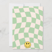 セージ名門私立校風のグリーンスマイルパーティー誕生日招待状 招待状 (裏面)