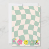 セージ名門私立校風のグリーンY2Kスリープオーバー誕生日 招待状 (裏面)