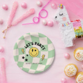 セージ名門私立校風のグリーンY2Kレトロ誕生日紙プレート ペーパープレート (パーティー)