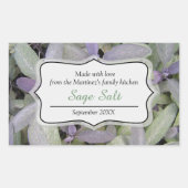 セージ塩または他のセージはラベルのシールを保存 長方形シール (正面)