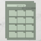 セージ年間チェックリスト (正面/裏面)