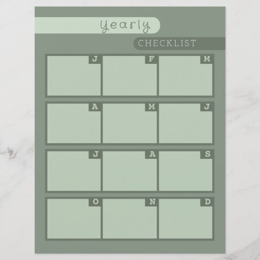 セージ年間チェックリスト (正面)