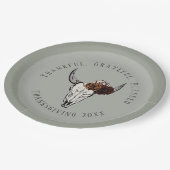 セージ感謝の感謝賛美感謝祭 ペーパープレート (アングル)