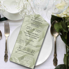 セージ抽象芸術ブラシパターンWebサイト電子メールレトロ オールインワン招待状