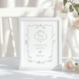 セージ揺り馬の陳腐なカードとギフト ポスター