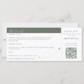 セージ搭乗券チケット先結婚式 (裏面)