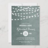 セージ文字列ライツリハーサルディナー招待状 招待状 (正面)