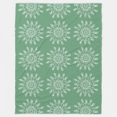 セージ曼荼羅 フリースブランケット (正面)